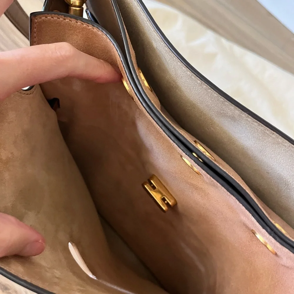 Tory Burch Lee Radziwill Small double bag in Tiramisu - Picture 4 of 12